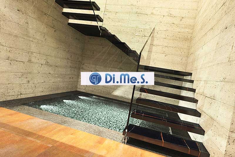 Scala A Sbalzo Per Interno In Legno Gres E Vetro Gbe Glass Dimes Scale